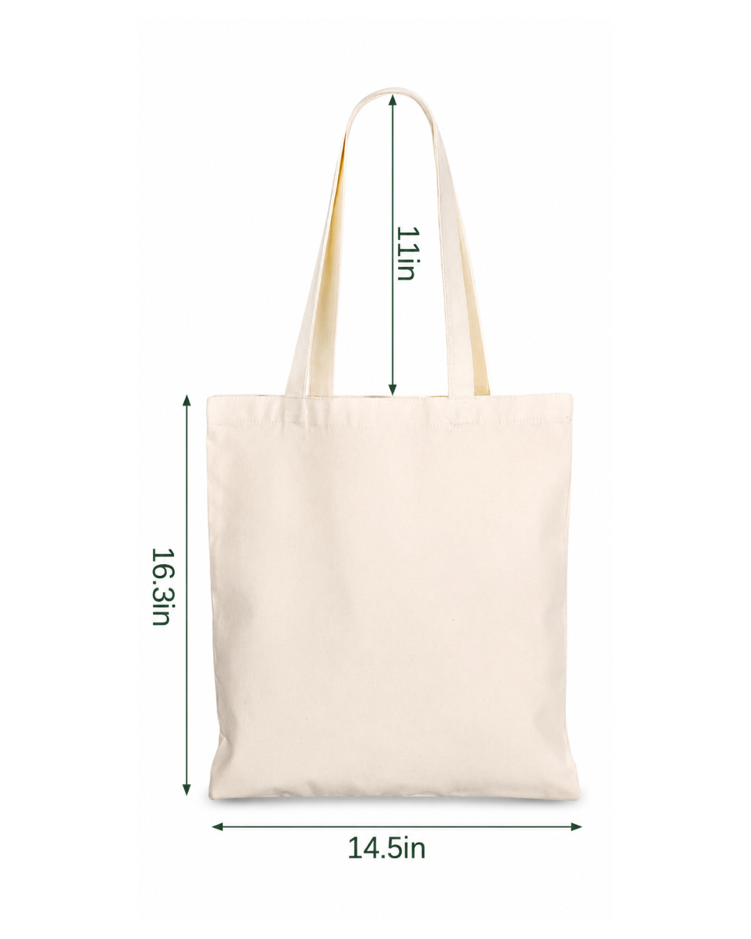 Custom Tote Bag — Full Front Design (Hand-Painted & DTF)