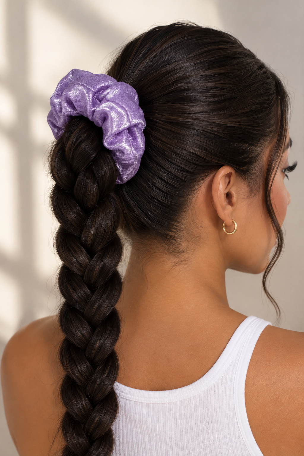 Scrunchie Lavender Shine (Mediano)